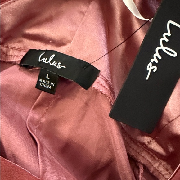 NWT Lulus Stunning Grace Dusty Rose Back Cut Out Front Slit Maxi Dress Large - Picture 6 of 16